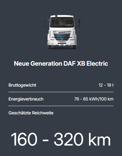 Datenblatt DAF XB Electric